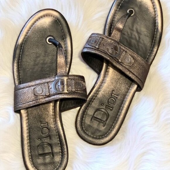 Dior Bronze Brown Sandals Sz 11 (42) - Picture 1 of 4